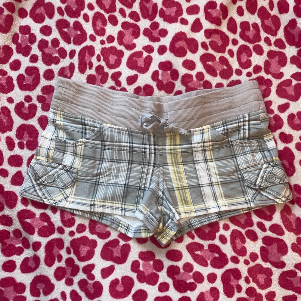 Plaid booty shorts